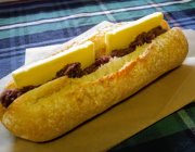 自家製つぶあんとバターのサンド